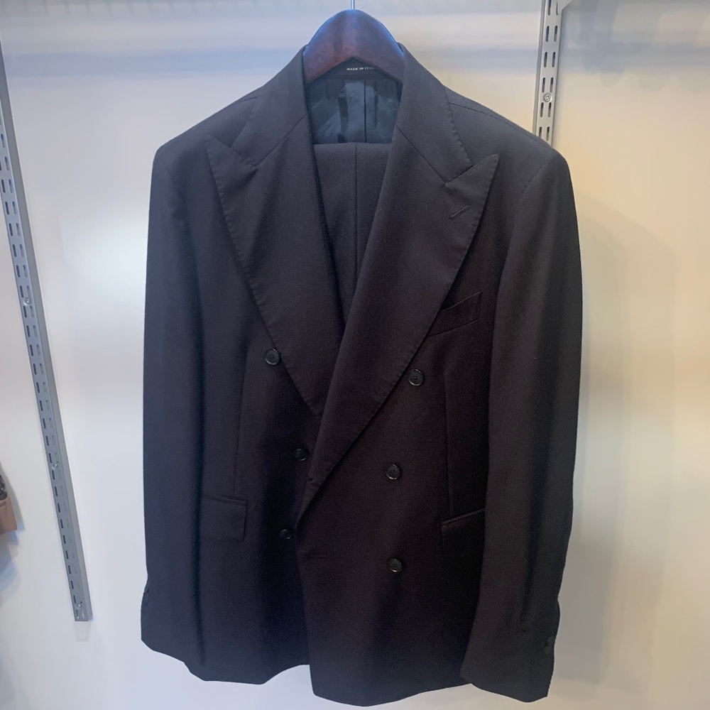 Tagliatore Men’s Double-Breasted Suit – Navy Wool, Made in Italy